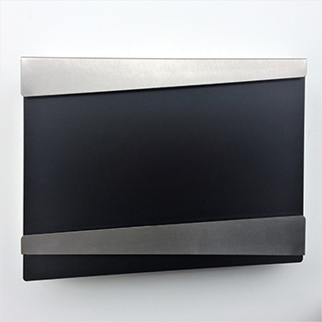 gro/ßer Briefkasten mit Zeitungsfach 13x 14 2//5 x 4 1//5 Parrency Metall Wand Briefk/ästen mit Schl/üsselschloss schwarz